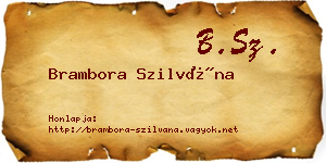 Brambora Szilvána névjegykártya